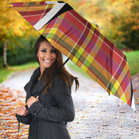 Saint Lucia Creole Day Umbrella Madras Pattern Flag Style