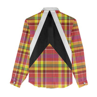 Saint Lucia Creole Day Women Casual Shirt Madras Pattern Flag Style
