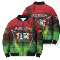 Suriname Independence Day Bomber Puffer Jacket Wan Switi Srefidensi Dey - Wonder Print Shop