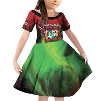 Suriname Independence Day Family Matching Off Shoulder Short Dress and Hawaiian Shirt Wan Switi Srefidensi Dey - Wonder Print Shop