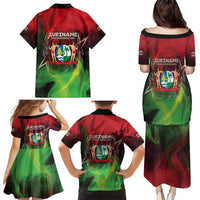 Suriname Independence Day Family Matching Puletasi and Hawaiian Shirt Wan Switi Srefidensi Dey - Wonder Print Shop