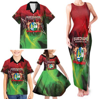 Suriname Independence Day Family Matching Tank Maxi Dress and Hawaiian Shirt Wan Switi Srefidensi Dey - Wonder Print Shop