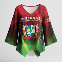 Suriname Independence Day Kimono Sleeve Blouse Wan Switi Srefidensi Dey - Wonder Print Shop