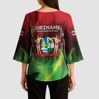 Suriname Independence Day Kimono Sleeve Blouse Wan Switi Srefidensi Dey - Wonder Print Shop