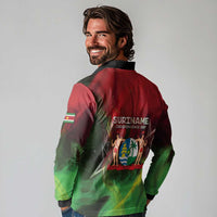Suriname Independence Day Long Sleeve Polo Shirt Wan Switi Srefidensi Dey - Wonder Print Shop
