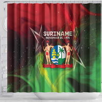 Suriname Independence Day Shower Curtain Wan Switi Srefidensi Dey - Wonder Print Shop