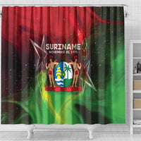 Suriname Independence Day Shower Curtain Wan Switi Srefidensi Dey - Wonder Print Shop