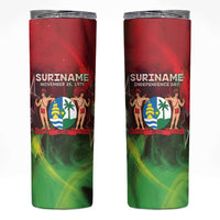 Suriname Independence Day Skinny Tumbler Wan Switi Srefidensi Dey - Wonder Print Shop