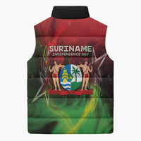 Suriname Independence Day Sleeveless Puffer Jacket Wan Switi Srefidensi Dey - Wonder Print Shop