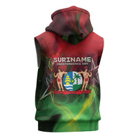 Suriname Independence Day Sleeveless Zip Hoodie Wan Switi Srefidensi Dey - Wonder Print Shop