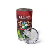 Suriname Independence Day Tumbler Cup Wan Switi Srefidensi Dey - Wonder Print Shop