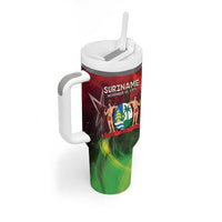 Suriname Independence Day Tumbler With Handle Wan Switi Srefidensi Dey - Wonder Print Shop
