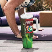 Suriname Independence Day Tumbler With Handle Wan Switi Srefidensi Dey - Wonder Print Shop