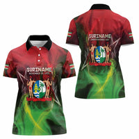 Suriname Independence Day Women Polo Shirt Wan Switi Srefidensi Dey - Wonder Print Shop