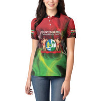 Suriname Independence Day Women Polo Shirt Wan Switi Srefidensi Dey - Wonder Print Shop