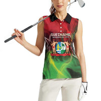 Suriname Independence Day Women Sleeveless Polo Shirt Wan Switi Srefidensi Dey - Wonder Print Shop