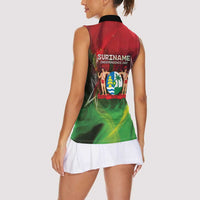 Suriname Independence Day Women Sleeveless Polo Shirt Wan Switi Srefidensi Dey - Wonder Print Shop