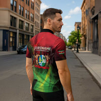 Suriname Independence Day Zipper Polo Shirt Wan Switi Srefidensi Dey - Wonder Print Shop
