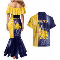 Barbados Independence Day Couples Matching Mermaid Dress and Hawaiian Shirt Proud To Be Barbadian - Wonder Print Shop
