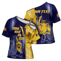 Barbados Independence Day Cross Shoulder Shirt Proud To Be Barbadian - Wonder Print Shop