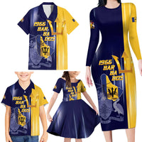 Barbados Independence Day Family Matching Long Sleeve Bodycon Dress and Hawaiian Shirt Proud To Be Barbadian - Wonder Print Shop