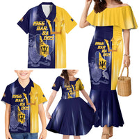 Barbados Independence Day Family Matching Mermaid Dress and Hawaiian Shirt Proud To Be Barbadian - Wonder Print Shop