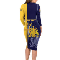 Barbados Independence Day Long Sleeve Bodycon Dress Proud To Be Barbadian - Wonder Print Shop
