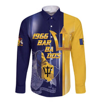 Barbados Independence Day Long Sleeve Button Shirt Proud To Be Barbadian - Wonder Print Shop