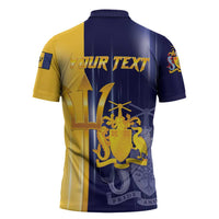 Barbados Independence Day Zipper Polo Shirt Proud To Be Barbadian - Wonder Print Shop