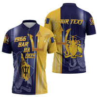 Barbados Independence Day Zipper Polo Shirt Proud To Be Barbadian - Wonder Print Shop