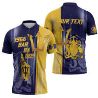 Barbados Independence Day Zipper Polo Shirt Proud To Be Barbadian - Wonder Print Shop