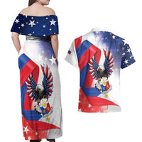 Filipino American History Month Couples Matching Off Shoulder Maxi Dress and Hawaiian Shirt Philippines Proud Of My Roots - Wonder Print Shop