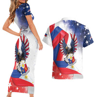 Filipino American History Month Couples Matching Short Sleeve Bodycon Dress and Hawaiian Shirt Philippines Proud Of My Roots - Wonder Print Shop