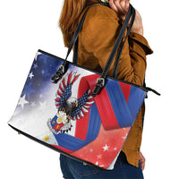 Filipino American History Month Leather Tote Bag Philippines Proud Of My Roots - Wonder Print Shop
