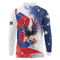 Filipino American History Month Long Sleeve Polo Shirt Philippines Proud Of My Roots - Wonder Print Shop