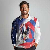Filipino American History Month Long Sleeve Polo Shirt Philippines Proud Of My Roots - Wonder Print Shop