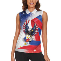 Filipino American History Month Women Sleeveless Polo Shirt Philippines Proud Of My Roots - Wonder Print Shop