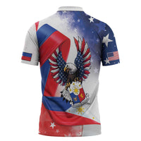 Filipino American History Month Zipper Polo Shirt Philippines Proud Of My Roots - Wonder Print Shop