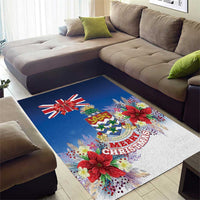 Cayman Islands Christmas Area Rug Coquette Bow Xmas Vibe - Wonder Print Shop