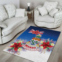 Cayman Islands Christmas Area Rug Coquette Bow Xmas Vibe - Wonder Print Shop