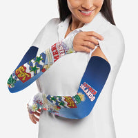 Cayman Islands Christmas Arm Sleeves Coquette Bow Xmas Vibe - Wonder Print Shop