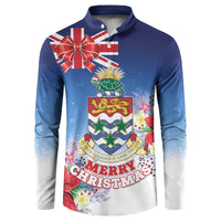 Cayman Islands Christmas Button Sweatshirt Coquette Bow Xmas Vibe - Wonder Print Shop