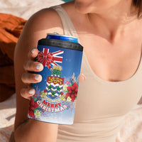 Cayman Islands Christmas 4 in 1 Can Cooler Tumbler Coquette Bow Xmas Vibe - Wonder Print Shop
