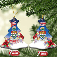 Cayman Islands Christmas Ceramic Ornament Coquette Bow Xmas Vibe - Wonder Print Shop