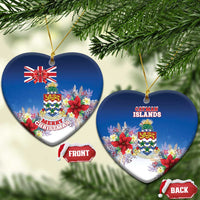 Cayman Islands Christmas Ceramic Ornament Coquette Bow Xmas Vibe - Wonder Print Shop