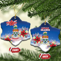 Cayman Islands Christmas Ceramic Ornament Coquette Bow Xmas Vibe - Wonder Print Shop