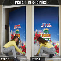 Cayman Islands Christmas Door Cover Coquette Bow Xmas Vibe - Wonder Print Shop