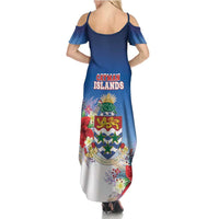 Cayman Islands Christmas Family Matching Summer Maxi Dress and Hawaiian Shirt Coquette Bow Xmas Vibe - Wonder Print Shop