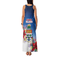Cayman Islands Christmas Family Matching Tank Maxi Dress and Hawaiian Shirt Coquette Bow Xmas Vibe - Wonder Print Shop