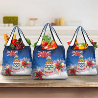 Cayman Islands Christmas Grocery Bag Coquette Bow Xmas Vibe - Wonder Print Shop